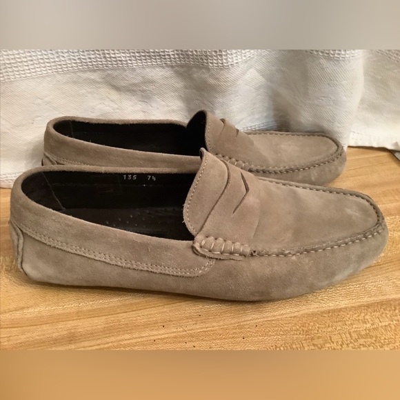 To Boot New York Adam Derrick Suede Brown Men’s 7.5 Drivers Shoes NWOB $325 - Picture 5 of 16